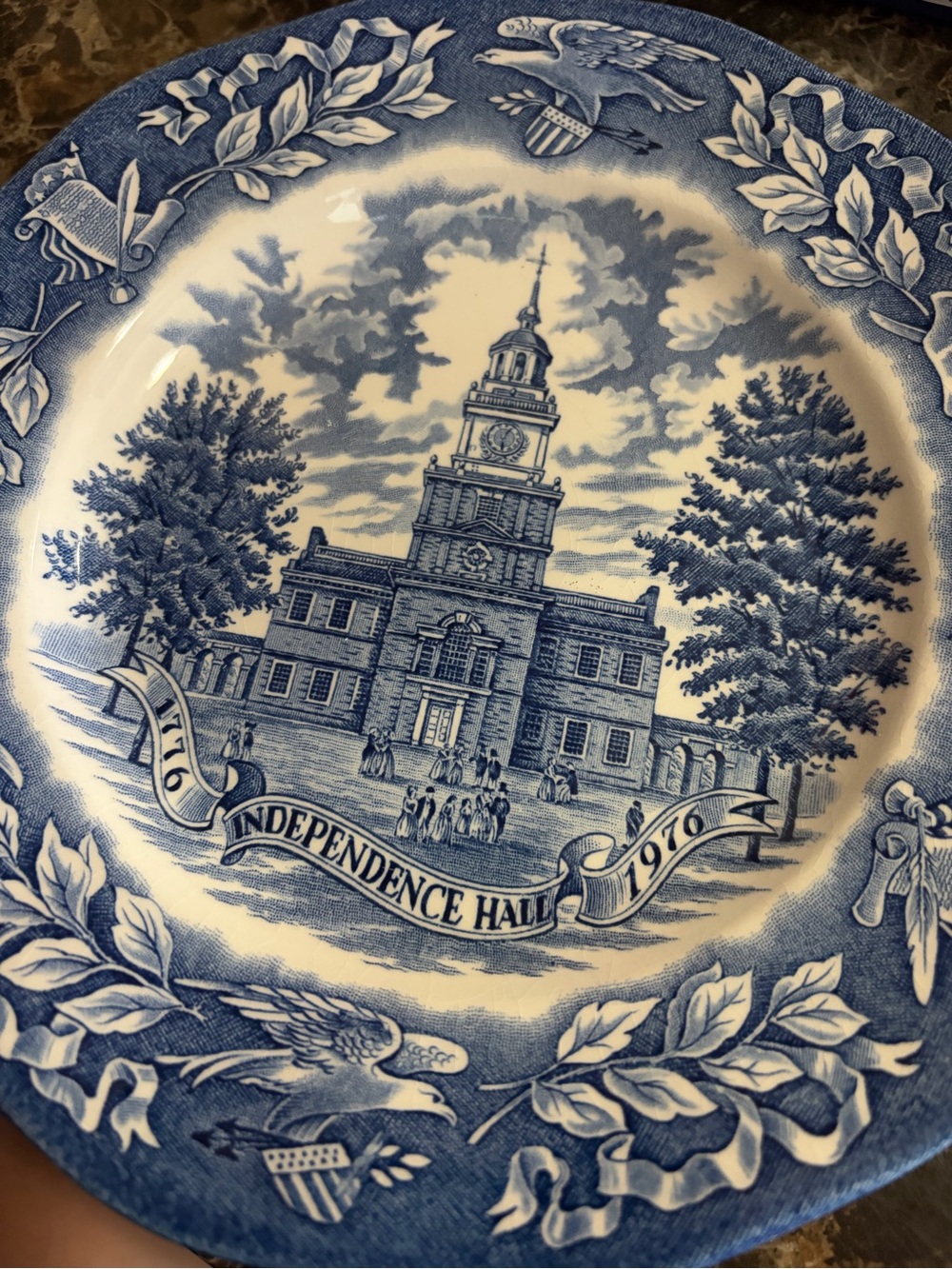Vintage patriotic plate
